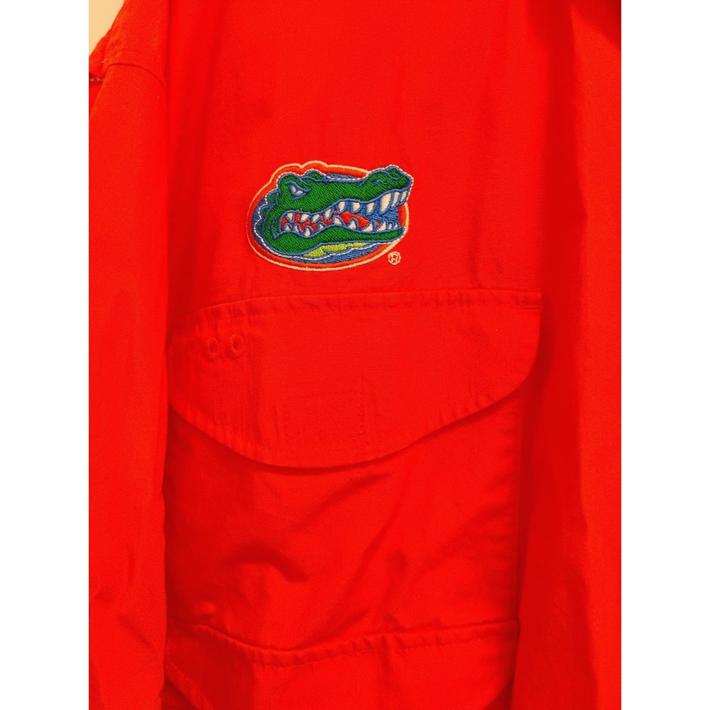 Columbia Florida Gators Orange Fishing Vented Button Up Shirt Men's XXL - Picture 3 of 16